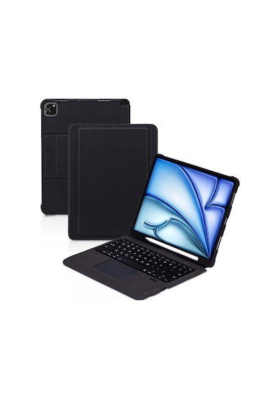 Apple Uyumlu iPad Pro 12.9 3. 4. 5. Nesil Kılıf Led Işıklı Magnetik Standlı Klavyeli Kılıf Kılıf