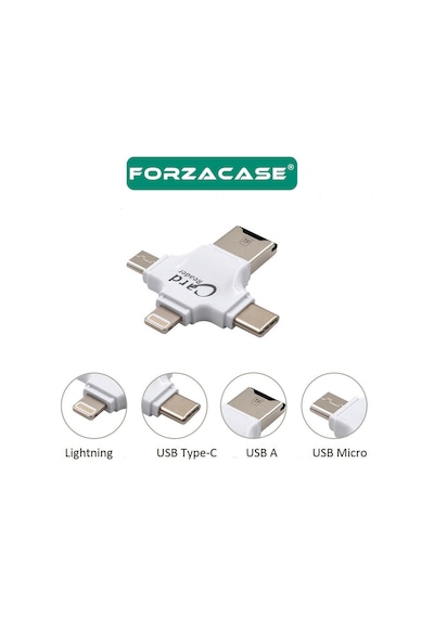 Lightning +microusb + Type-c Tf Kart Okuyucu Adaptör Reader-fc491