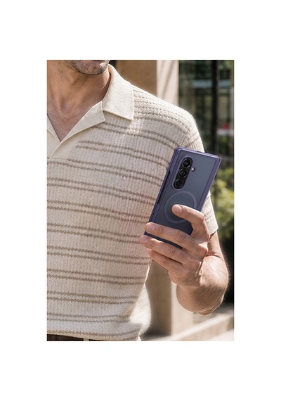 Torras Samsung Galaxy Uyumlu Z Fold 8 Ultra 2 Adet Ekran Koruyuculu Guardian Magsafe Kılıf Mor