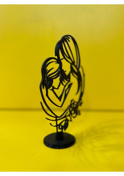 Anneler Günü Özel Anne Çocuk Temalı Biblo 18 Cm Plastik