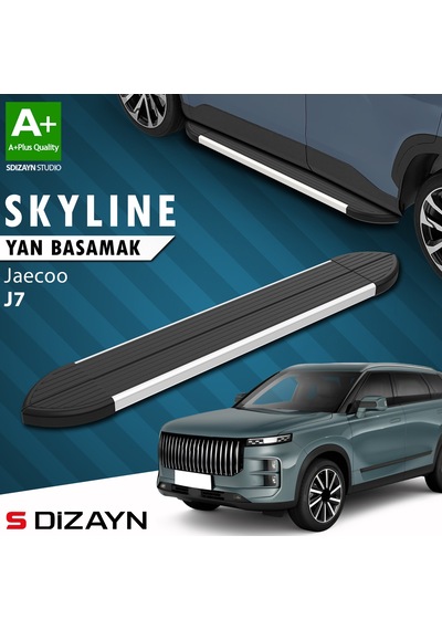 S-dizayn Jaecoo J7 Skyline Aluminyum Yan Basamak 183 Cm 2023 Üzeri A+ Kalite
