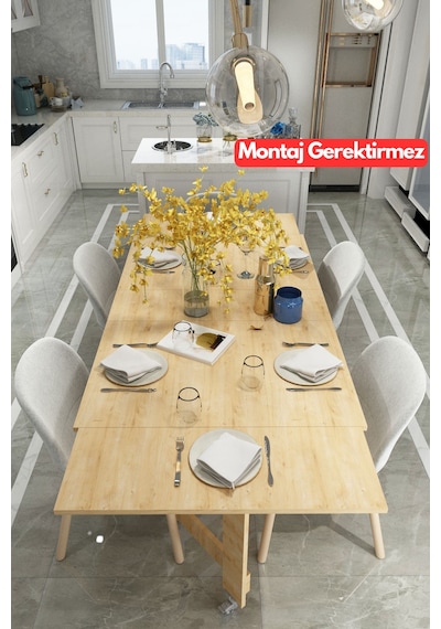 Dekorfim DF01111AC Pratik Portatif Katlanır Masa Mutfak ve Yemek Masası