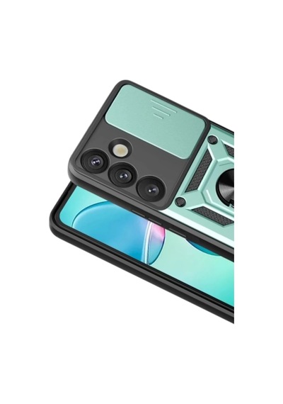 Samsung Uyumlu Galaxy S26 Uyumlu Pars Lens Yüzüklü Silikon - Yeşil