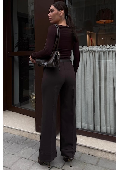 Madmext Acı Kahverengi Geniş Paça Normal Bel Kemerli Pantolon Mg2735 Acı Kahverengi Madmext Acı Kahverengi Geniş Paça Normal Bel Kemerli Pantolon Mg2735 Acı Kahverengi