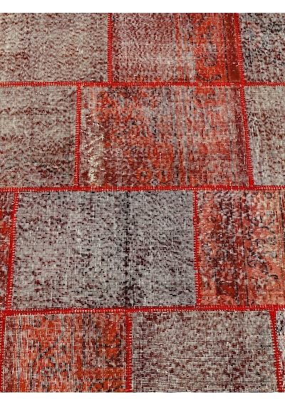 Hoom Rugs Patchwork Kırmızı El Dokuma Kilim