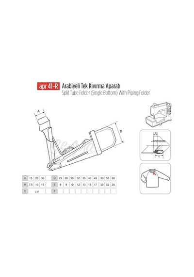 Arabiye Tek Kıvırma Apara 25x12mm / Apr 41-r