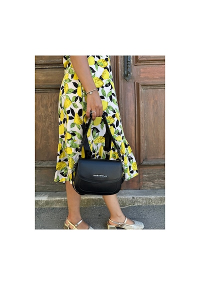 Just Polo Kadın Orta Boy Ayarlanabilir Çapraz Askılı Günlük Kullanıma Uygun El & Omuz Çantası Shoulder Bag Siyah