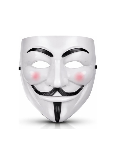 V Mask Premium Vendetta Beyaz Maske Guy Fawkes Stil Diğer
