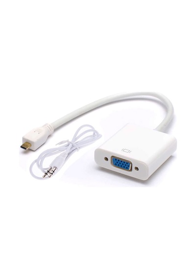 Micro Hdmı To Vga Ses Destekli Çevirici Adaptör