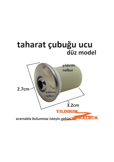Taharat Çubuğu Ucu Paslanmaz Eca Serel Tipi Taharet Borusu Ucu