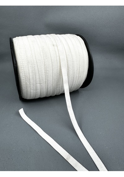 1 Cm Şardonlu Örme Lastik- Ekru-5 Metre