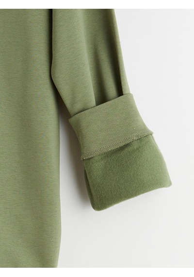 Lcwaıkıkı Basic Haki Bisiklet Yaka Erkek Kalın Sweatshirt