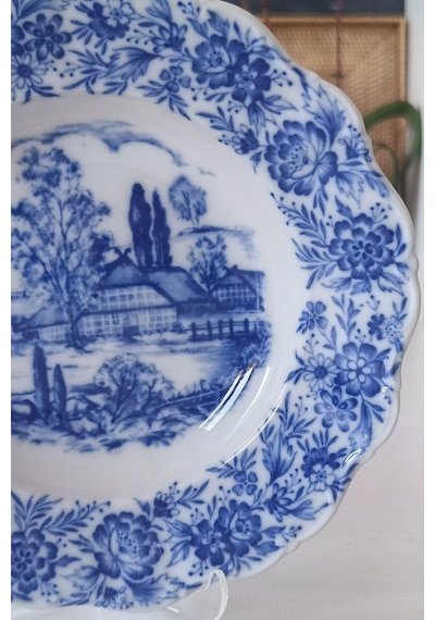 Weiden Kusursuz Alman Antika Porselen Yemek Tabağı 23cm