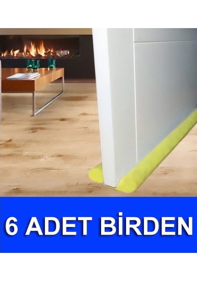6 Adet Çift Taraflı Kapı Altı Rüzgar Önleyici Izolasyon Tozluk