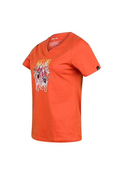 2as Alone Baskılı V Yaka Kadın T-shirt 402 TURUNCU