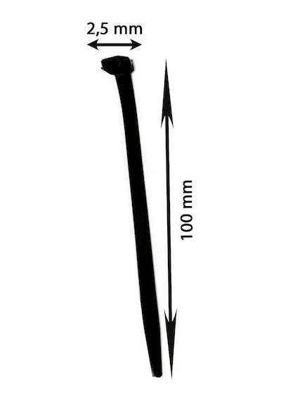 Rutter Rt-3101 2,5x100 Kablo Bağı Siyah 100 Adet - Klips - Çırt Kelepçe - Kablo Düzenliyici
