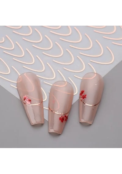 Nail Art Metal Folyo Stiker Metal Folyo Bakır Stz-cs1693 Beyaz