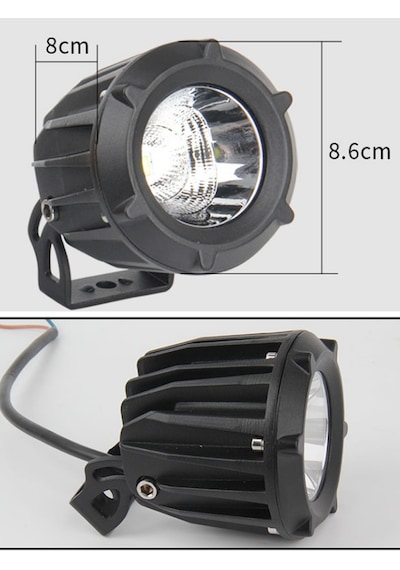 30w Yuvarlak Tek Ledli Sis Farı Off Road Çalışma Tekne Lambası