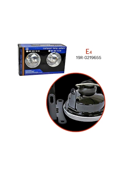 Carub Oto Sis Lambası Yuvarlak Beyaz H3 Ampullü Sağ Sol Takım 9Cm
