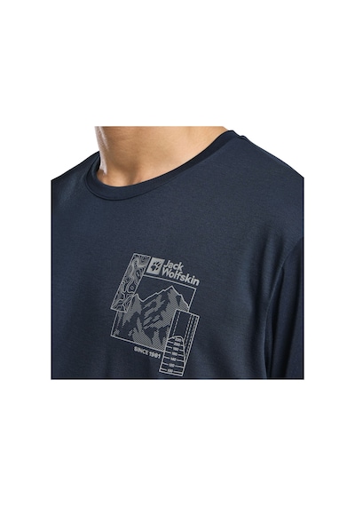 Jack Wolfskın Jack Wolfskin Vonnan Graphic T Erkek Tişört C0412 Çok Renkli
