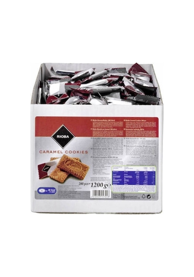 Bisküvi Karamelli Bisküvi Ayrı Ayrı Paketlenmiş 200 Adet X 6 Gr 1200 Gr 1 Kutu