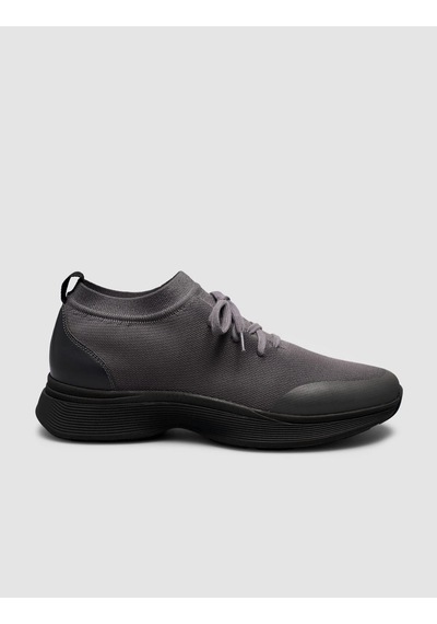 Cabani Triko & Hakiki Dana Deri Füme Erkek Sneaker Gri