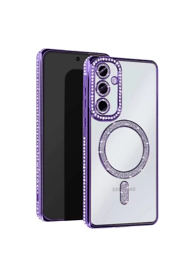 Newface Samsung Uyumlu Galaxy S25 Edge Joke Simli Magneticsafe Kılıf - Derin Mor Resimdeki