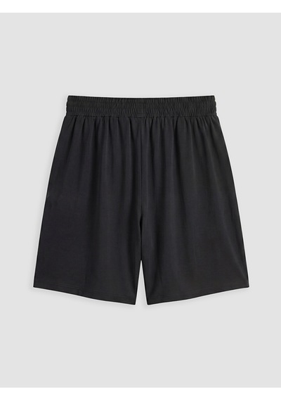 Lcwaıkıkı Classic Siyah Yüksek Bel Regular Fit Kadın Dalgıç Kumaş Şort