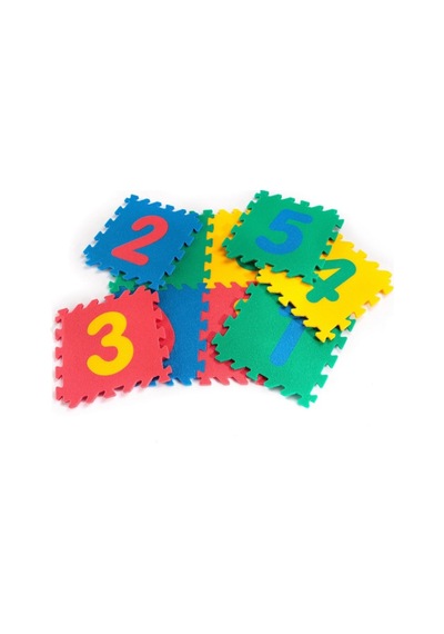 Myend 9 Parça 33x33 Boyutlu Puzzle Çocuk Oyun Matı Halısı Rakamlı Oyun Karosu Yapboz Mat Çok Renkli