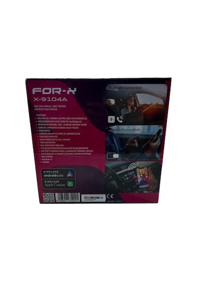 For-x 9104a 4-64 360 Derece Döner Kafa Android Profesyonel Her Araca Uyumlu Multimedya 10"