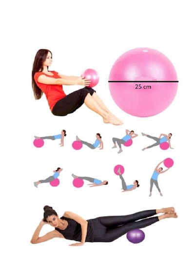 Pilates Topu Egzersiz Topu 25 Cm Küçük Boy Pilates Denge Topu