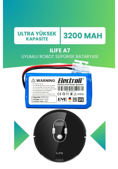 Ilıfe A7 Uyumlu Batarya Ultra Yüksek Kapasite 3200mah Pil