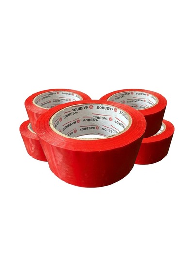 Hasbros Slikonize Bant Kırmızı Koli Bandı / 45 Mm X 100 Metre / 10 Adet