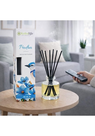 Pudra Koku Çubuklu Oda Kokusu Reed Diffuser 50 Ml Uzun Süre Kalıcı Ev Ofis Salon Yatak Odası Dekoratif Ortam Kokula Abundance Prosperity