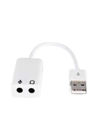 Tr Usb Ses Kartı 7.1 Kanallı 3.5mm Mikrofon Çevirici Dönüştürücü Adaptör Harici Kablolu 4505