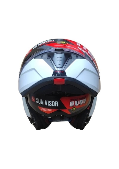 Mt Helmets Atom 2 Sv Çeneden Açılır Motosiklet Kaskı Beyaz Beyaz