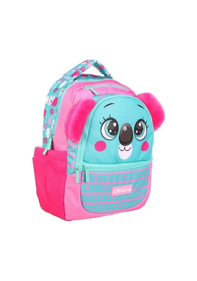 Elatae Su Geçirmez Kumaş Kız Çocuk Çok Gözlü Ortopedik Sırt Okul Çantası L5143 Pembe