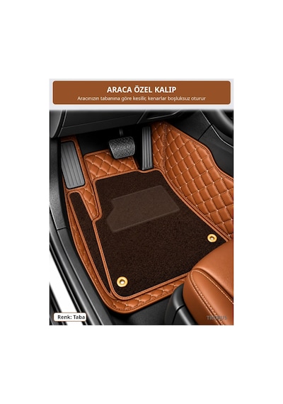 Volvo Xc70 2010+ Uyumlu 8d Çift Katmanlı Paspas + Bagaj Havuzu Seti Taba