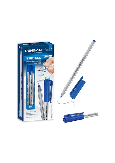 Pensan 1003 Triball Mavi Tükenmez Kalem - 12'li Paket