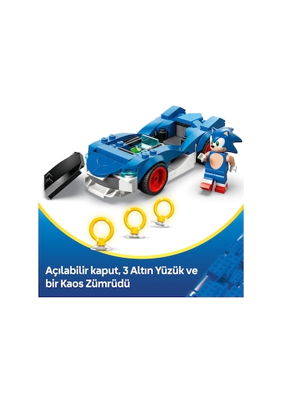 LEGO®  Sonic the Hedgehog™ Sonic: Şimşek Araba 77117 – 7 Yaş Üzeri Çocuklar için Minifigür İçeren Oyuncak Yapım Seti (126 Parça)