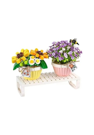 Lz1674 Loz Eternal Flowers Serisi - Saksıda Çiçekler ''letters From Spring Baby S Breath'' ''daisy With Bee'' 534 P