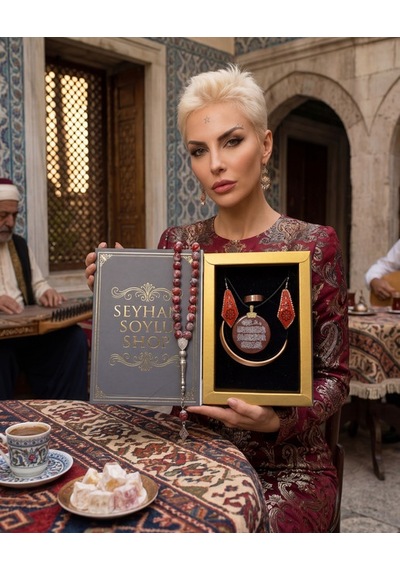 Özel Tasarım Kitap Kutulu Kadın Bakır Takı Seti Ve Tesbih Kombini - Kolye Küpe Bileklik Yüzük 5 Parça Otantik Şık Hediyelik - Doğum Günü Yıl Dönümü Anneler Günü Kadınlara Özel Gösterişli Hediye - N-00049 Özel Tasarım Kitap Kutulu Kadın Bakır Takı Seti Ve Tesbih Kombini - Kolye Küpe Bileklik Yüzük 5 Parça Otantik Şık Hediyelik - Doğum Günü Yıl Dönümü Anneler Günü Kadınlara Özel Gösterişli Hediye - N-00049