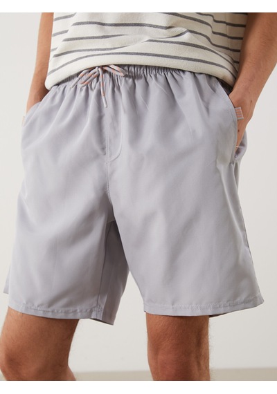 Lcwaıkıkı Classic Gri Kısa Boy Basic Erkek Deniz Şortu