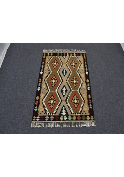 Zehra Abla Halı Yeni El Dokuma Şaheser Kula İzmir Yün Kilim 6377