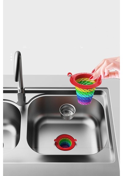 2 Adet Renkli 6 Kademeli Lavabo Süzgeci Birikintileri Toplar Rahatlık Sağlar Plastik Diğer