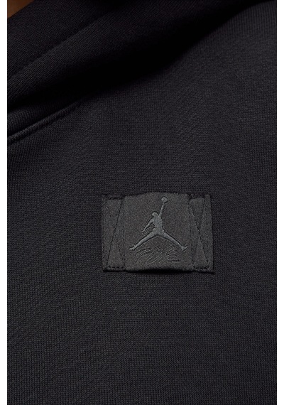Nike Jordan Flight Fleece Po Loose Fit Womens Hoodie Kadın Kapüşonlu Sweatshirt Siyah Siyah