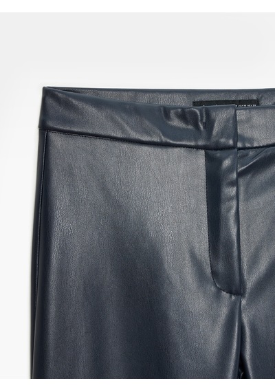 Dilvin 72237 Suni Deri Çan Paça Pantolon-lacivert Lacivert