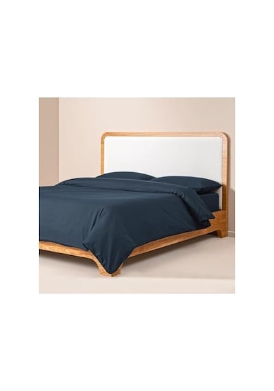 Yüzde Yüz Pamuk Percale Nevresim Seti 200x220 Cm Lacivert - Pure Serisi Ab Siyah Kedi