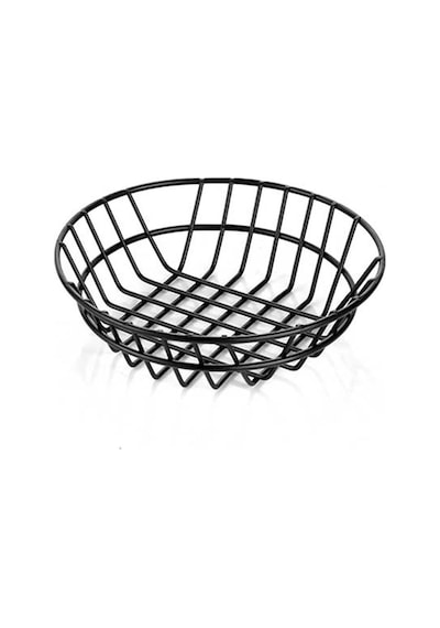 Altınbaşak Metal Örgülü Yuvarlak Ekmek Meyve Sepeti 20cm A01401 Siyah