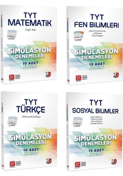 3D Yayınları Tyt Matematik+Fen+Türkçe+Sosyal Simülasyon Deneme Se